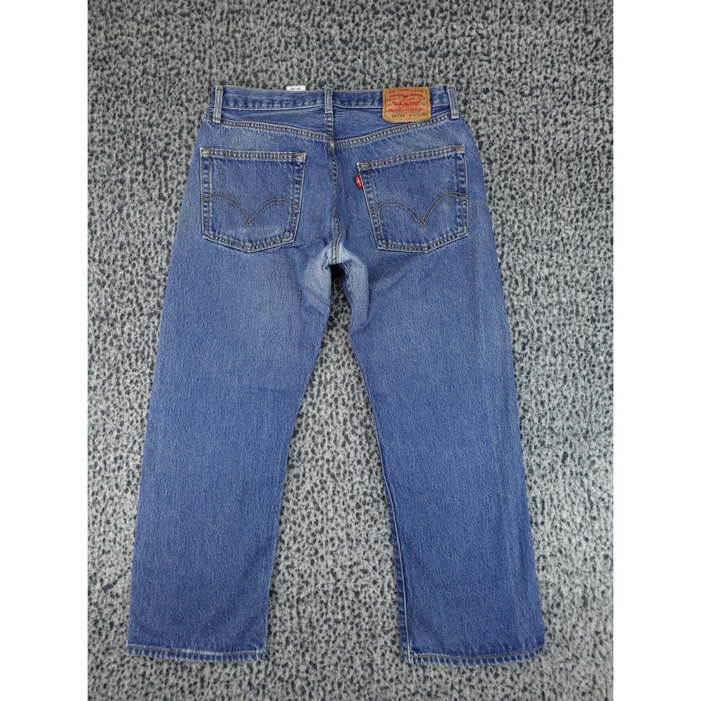 Levi's 501 Straight Leg Jeans Mens 30x26 Blue Vintage Button Fly Cotton - Picture 12 of 14
